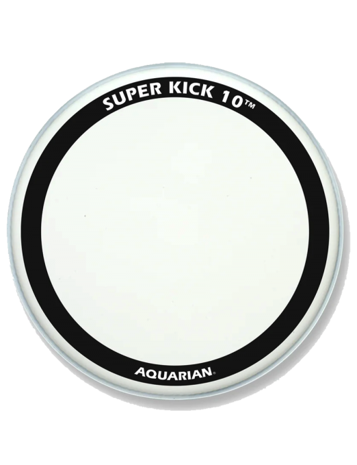 Aquarian® TCSK10-22 SUPER KICK 10 Parche Bombo 22" Texture Coated™ Poroso Blanco | 2-Capas 10/10