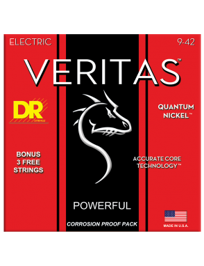 DR VERITAS 9-42 Cuerdas Guitarra Eléctrica Light Extra: 3 Cuerdas