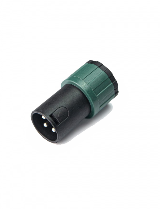Santo Angelo XLR Low Profile Conector Volante Macho 3 Pines 90º