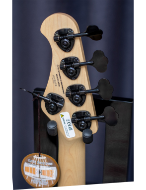 FGN® Mighty Jazz ASH DEM JMJ5 Bajo Eléctrico 5 Cuerdas Preamp Bartolini Funda | T Brown Flat