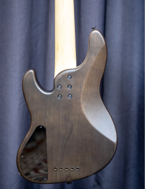 FGN® Mighty Jazz ASH DEM JMJ5 Bajo Eléctrico 5 Cuerdas Preamp Bartolini Funda | T Brown Flat