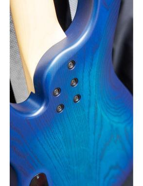 FGN® Mighty Jazz ASH DEM JMJ5 Bajo Eléctrico 5 Cuerdas Capsulas Bartolini Funda | S Blue Burst