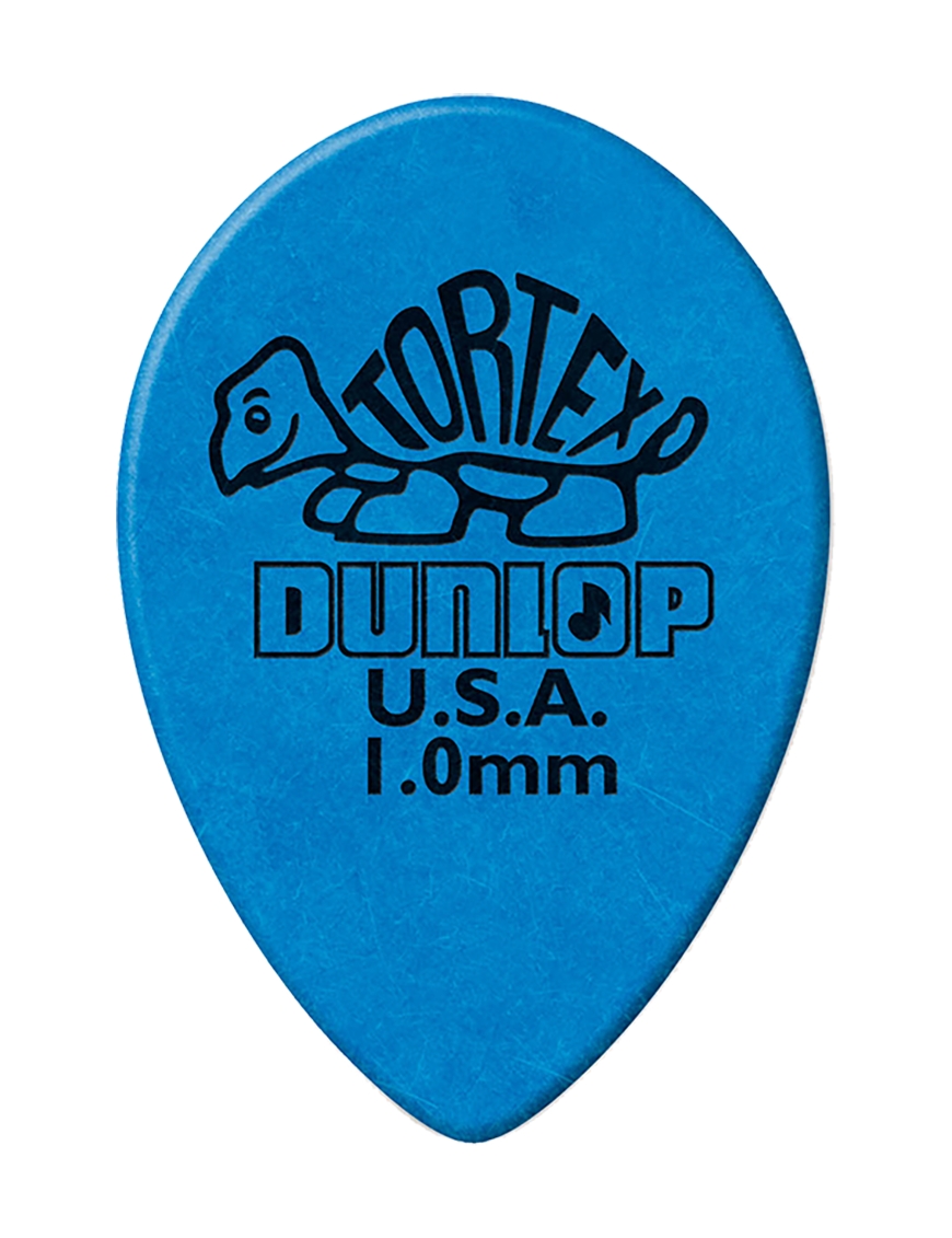 Dunlop® 423 Tortex® Small TearDrop Uñetas Calibre: 1.00mm Azul | 12 Unidades