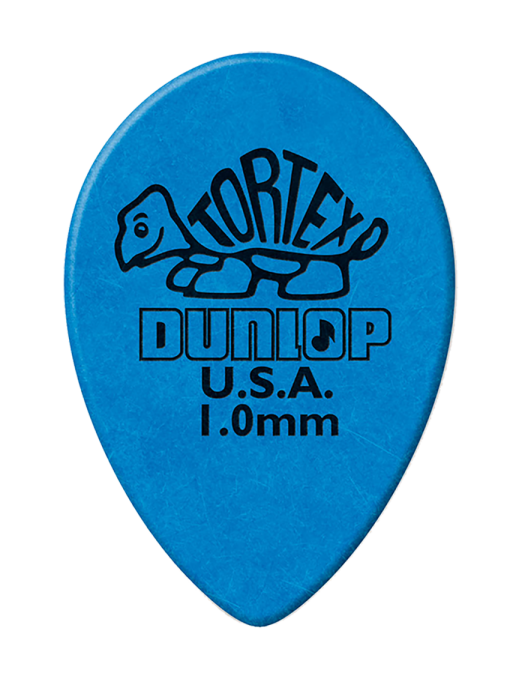 Dunlop® 423 Tortex® Small TearDrop Uñetas Calibre: 1.00mm Azul | 12 Unidades