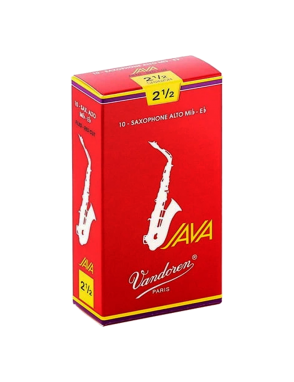 Vandoren Java SR2625R Caña Saxo Alto "Filed Read Cut" Dureza: 2.5 | Pack: 10 Unidades