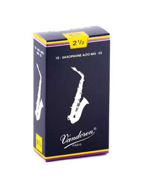 Vandoren Tradicional SR2125 Caña Saxo Alto Dureza: 2.5 | Pack: 10 Unidades
