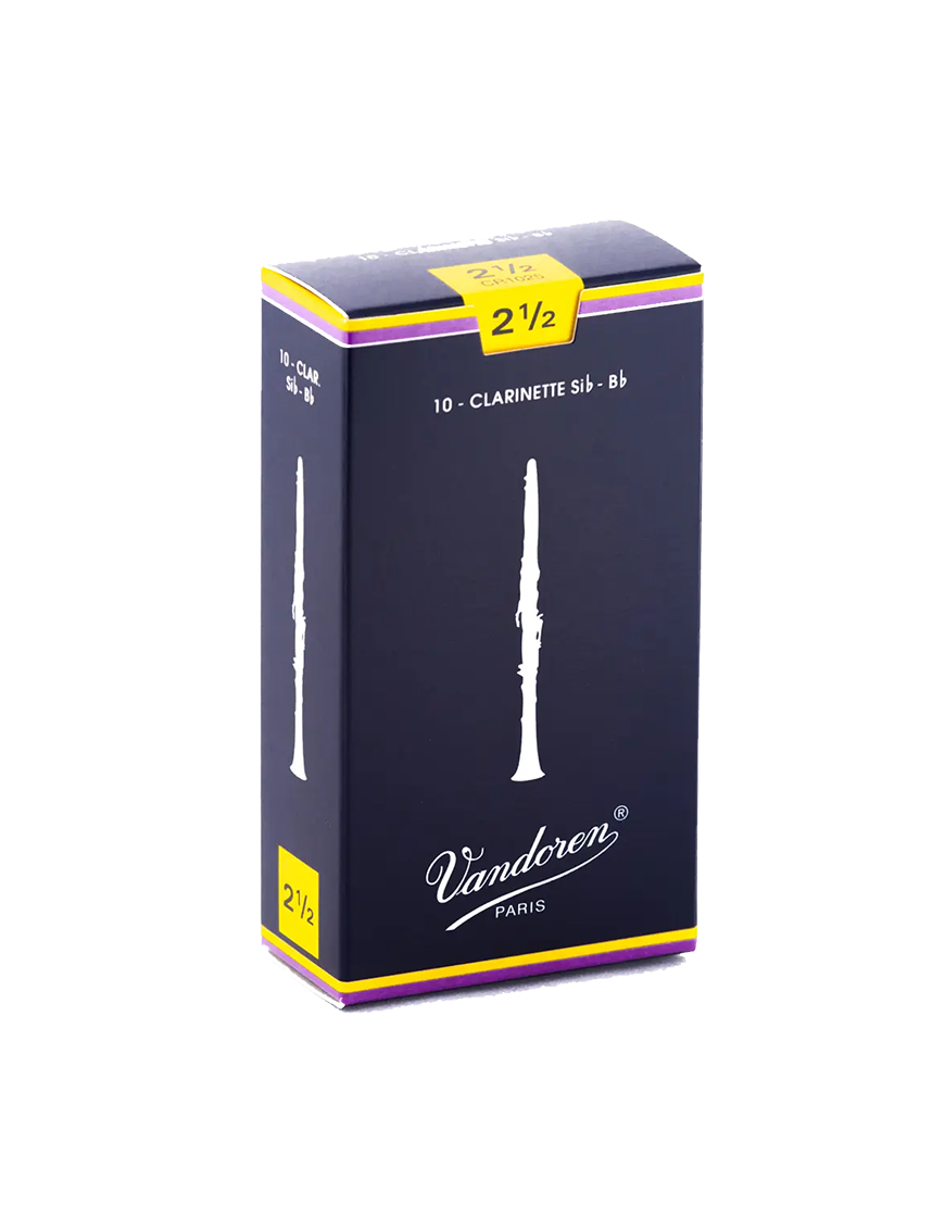 Vandoren Tradicional CR1025 Caña Clarinete Dureza: 2.5 | Pack: 10 Unidades