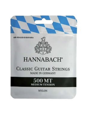 HANNABACH® 500MT Cuerdas Guitarra Clásica Nylon Tensión Media