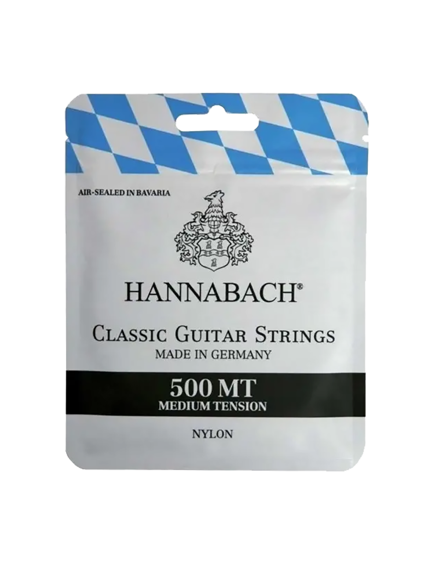 HANNABACH® 500MT Cuerdas Guitarra Clásica Nylon Tensión Media
