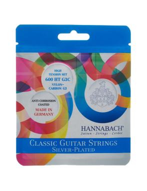 HANNABACH® 600HT G3C Carbono Cuerdas Guitarra Clásica Nylon Tensión Alta