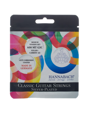 HANNABACH® 600MT G3C Carbono Cuerdas Guitarra Clásica Nylon Tensión Media