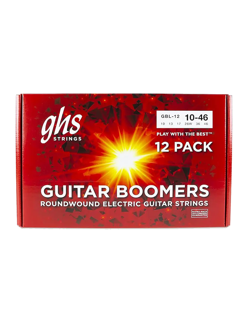 GHS GBL BOOMERS™ 10-46 12-PACK Cuerdas Guitarra Eléctrica Acero Níquel