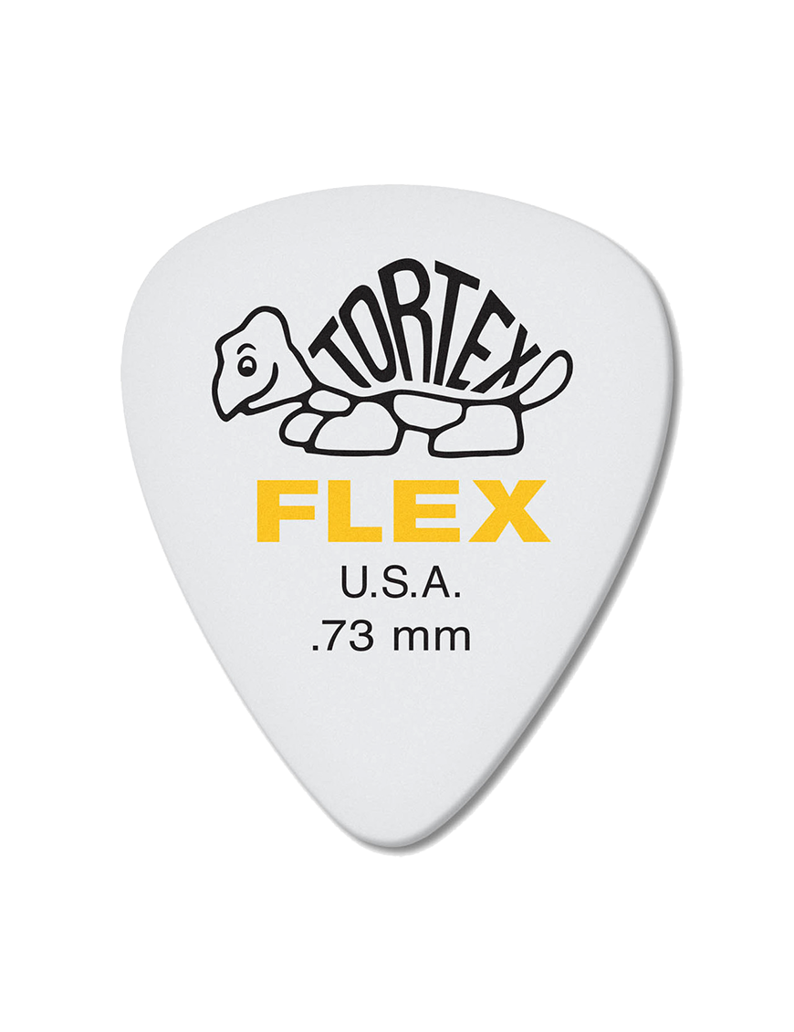 Dunlop® 428B Uñetas Tortex® Flex™ Standard Calibre: .73 mm Color: Amarillo Bolsa: 36 Unidades