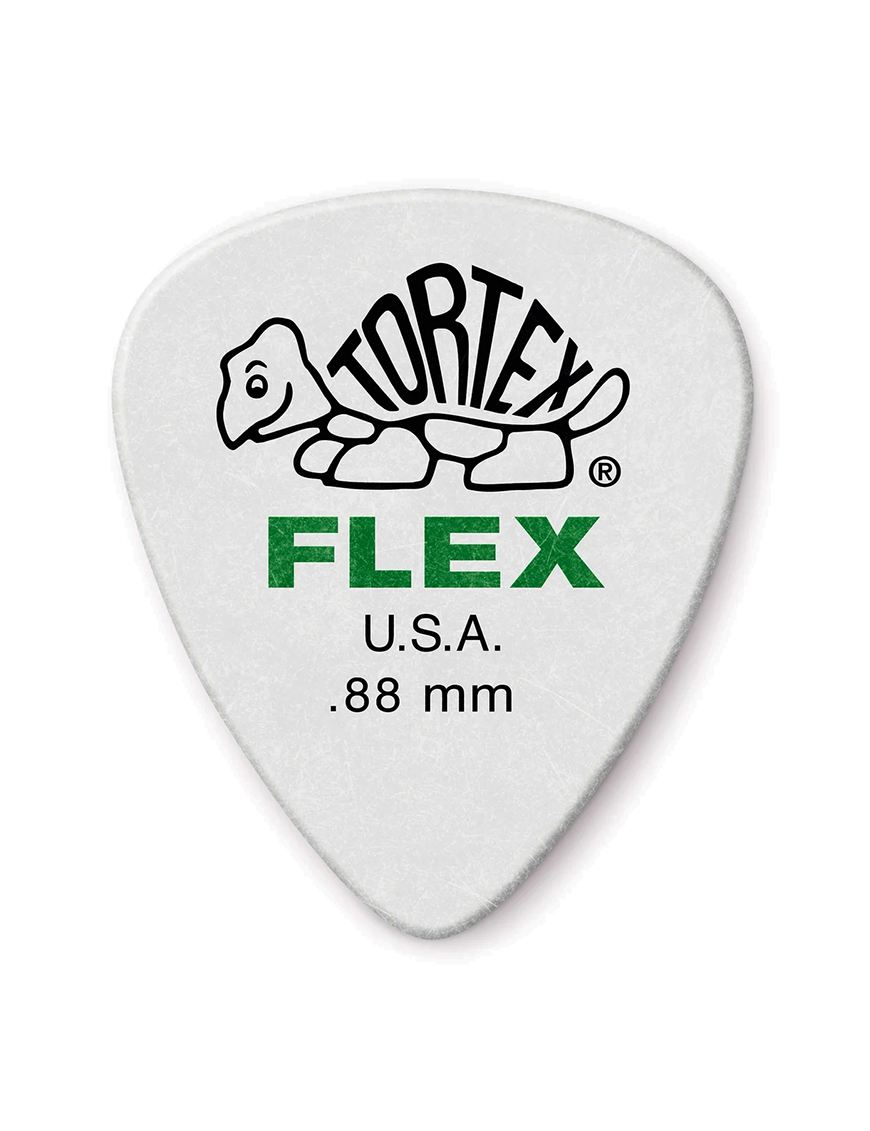 Dunlop® 428 Uñetas Tortex® Flex™ Standard Calibre: .88 mm | Color: Verde 12 Unidades