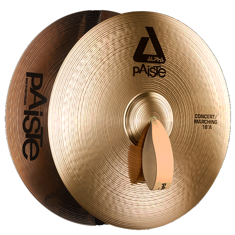 Paiste Alpha Platillos Banda 18" Concierto/Marcha Set: Par con Correas