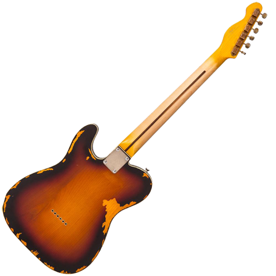 Vintage® V59 Gastada Guitarra Eléctrica Tele® | Sunburst