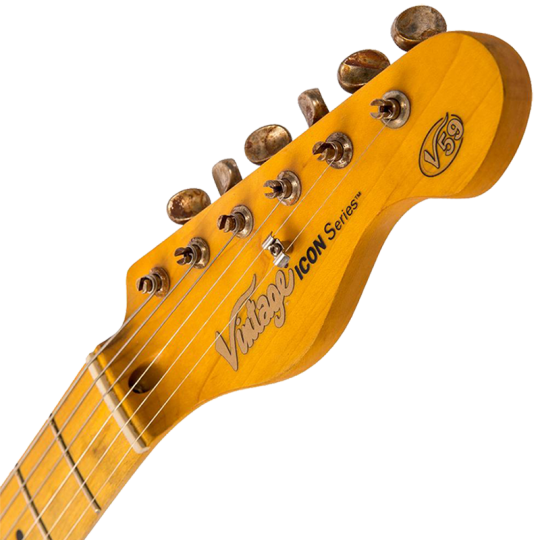 Vintage® V59 Gastada Guitarra Eléctrica Tele® | Sunburst
