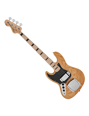 Vintage® V74 Gastado Bajo Eléctrico Zurdo JB Natural