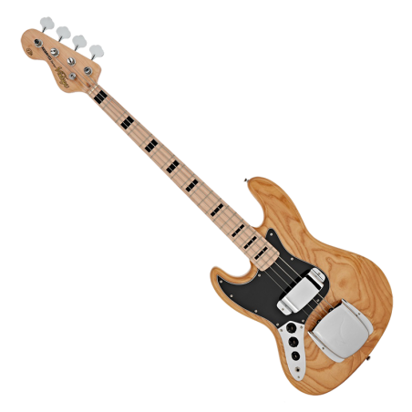 Vintage® V74 Gastado Bajo Eléctrico Zurdo JB Natural