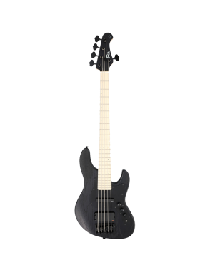 FGN® JMJ53 Mighty Jazz ASH-DE-M Bajo Eléctrico 5 Cuerdas Funda Premium| Open Pore Black