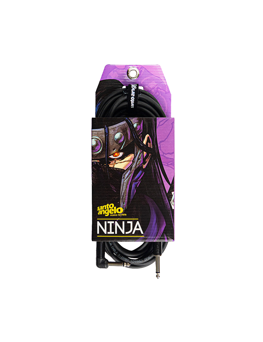 Santo Angelo® NINJA 4.57mt Cable Instrumentos Plug ¼" Recto a Plug ¼" L 90° OFHC