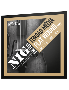 NIG® NVE804 Cuerdas Violín 4/4 Níquel Cromo Tensión Media