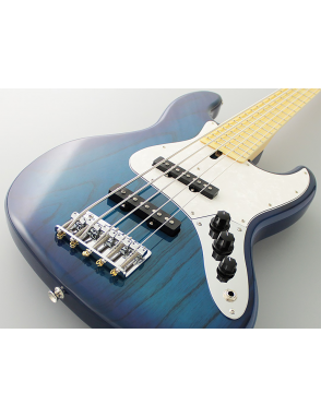 FGN® Neo Classic NJB100MBAHV Bajo Eléctrico 5 Cuerdas Funda | See-Thru Blue Burst