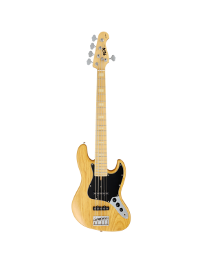 FGN® Neo Classic NJB100MBAHV Bajo Eléctrico 5 Cuerdas Funda | Vintage Natural