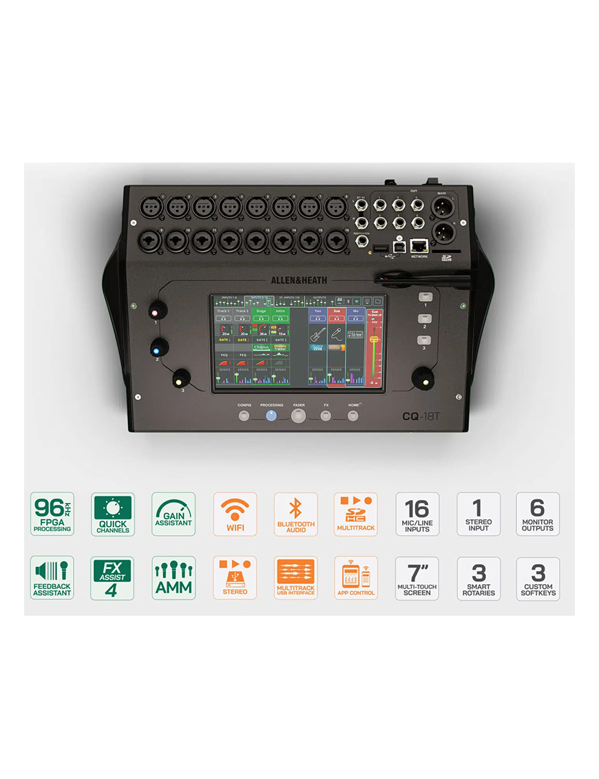 Allen & Heath CQ-18T Mixer Digital 18In 8Out