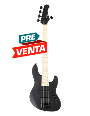 FGN® JMJ53 Mighty Jazz ASH-DE-M Bajo Eléctrico 5 Cuerdas Funda Premium| Open Pore Black