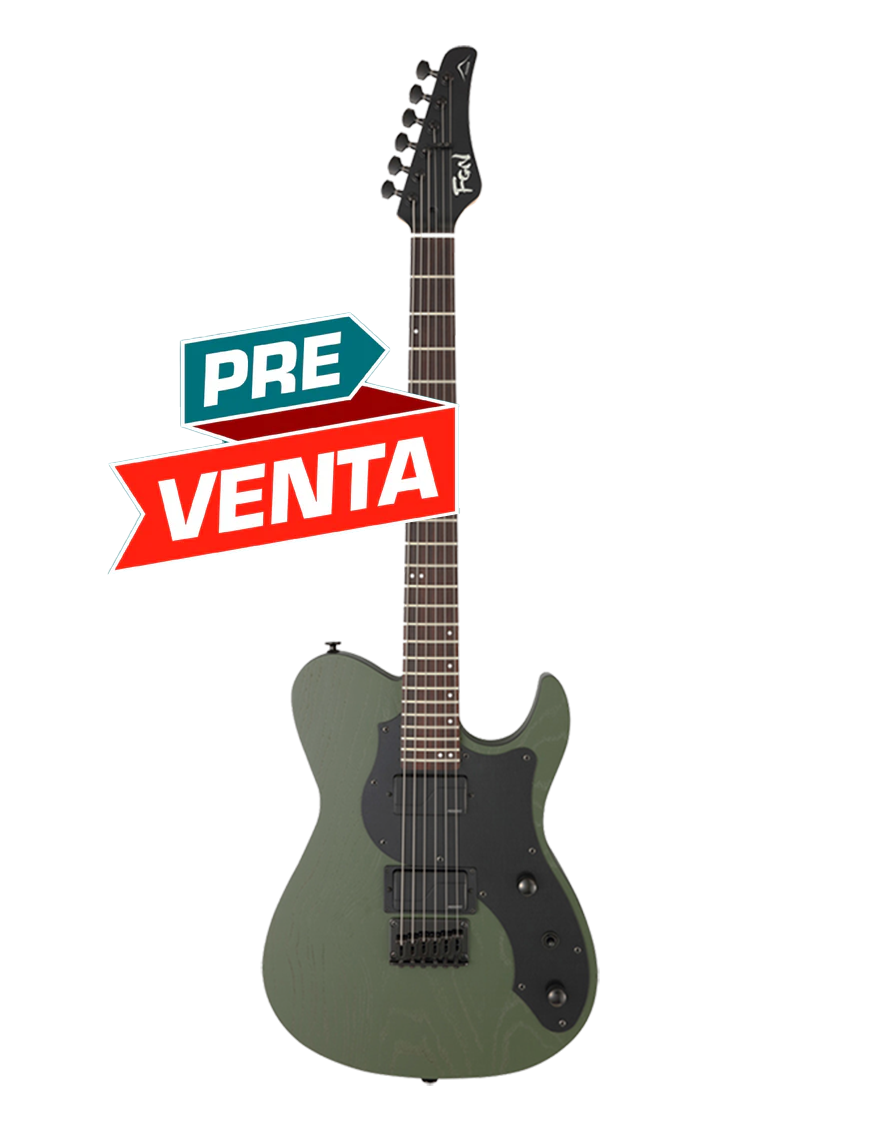 FGN® ILIAD J-Standard JIL3 ASH-DE664-R Guitarra Eléctrica Telecaster® Style Funda Premium | Open Pore Olive Green