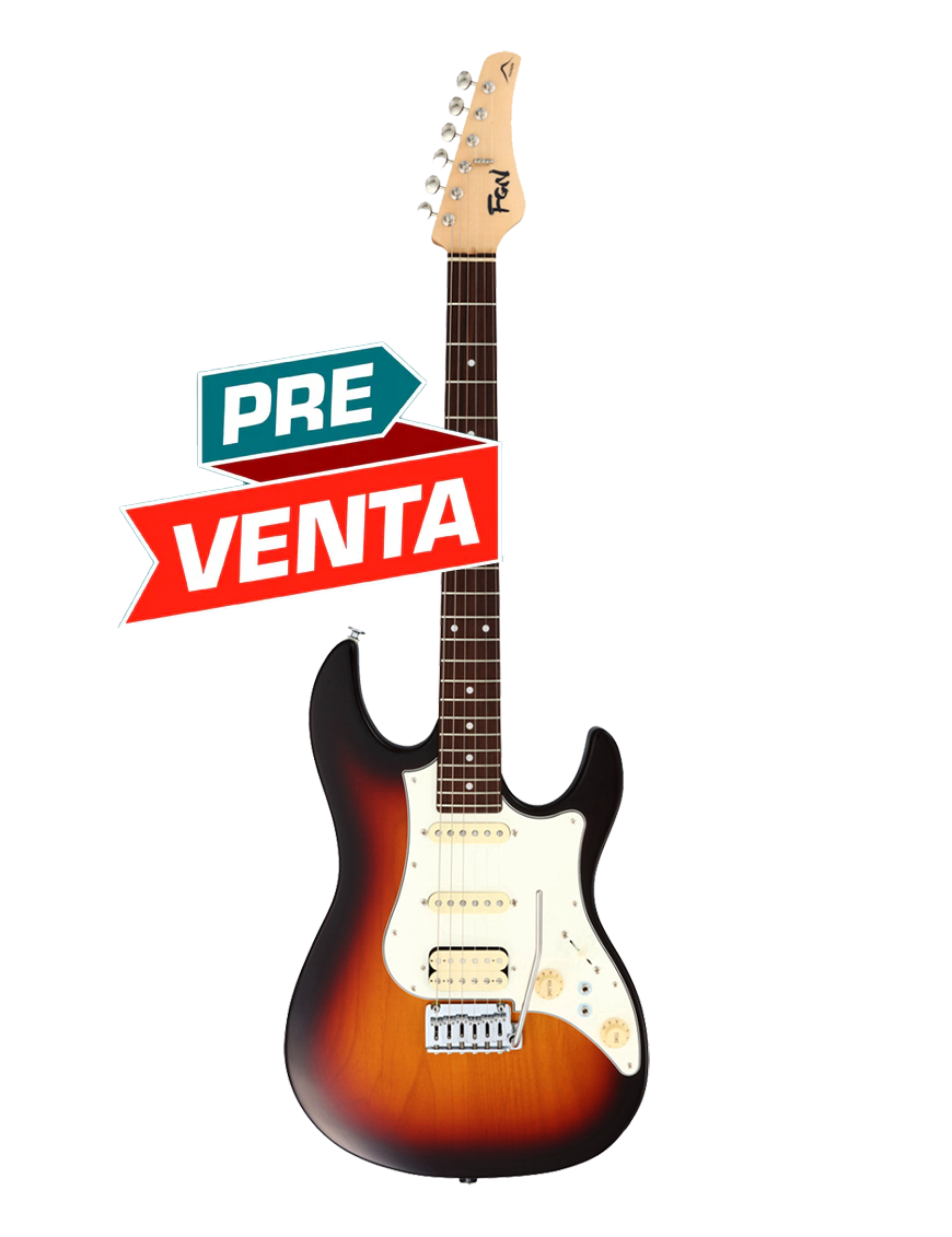 FGN® EOS2 AL-R Guitarra Eléctrica ODYSSEY Expert tipo Stratocaster® Case | Vintage Sunburst