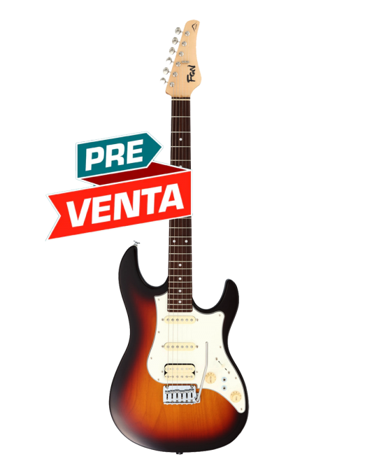 FGN® EOS2 AL-R Guitarra Eléctrica ODYSSEY Expert tipo Stratocaster® Case | Vintage Sunburst