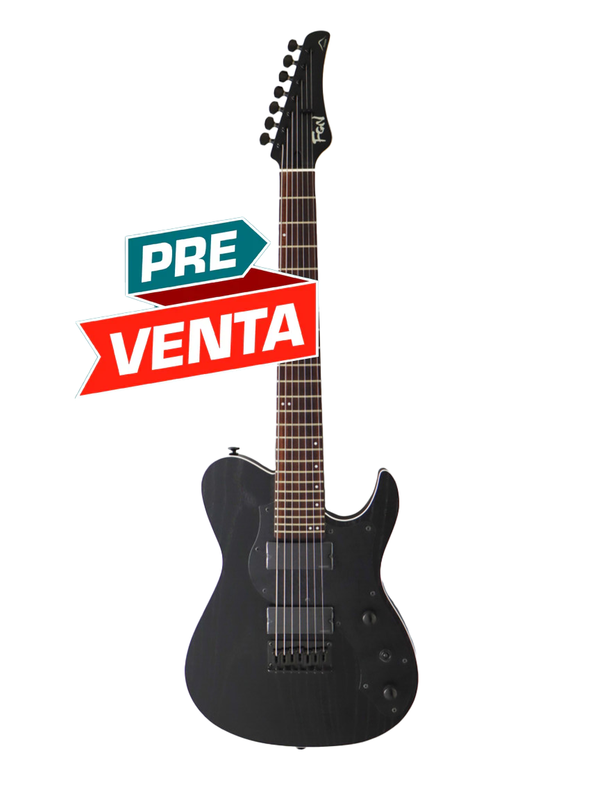 FGN® JIL7 Guitarra Eléctrica 7 Cuerdas J-Standard ILIAD ASH-DE-R Telecaster® Style | Funda | Color: OPB Open Pore Black