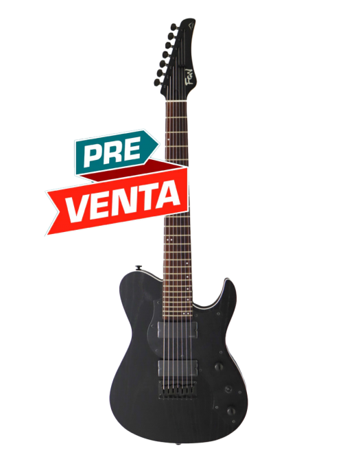 FGN® JIL7 Guitarra Eléctrica 7 Cuerdas J-Standard ILIAD ASH-DE-R Telecaster® Style | Funda | Color: OPB Open Pore Black