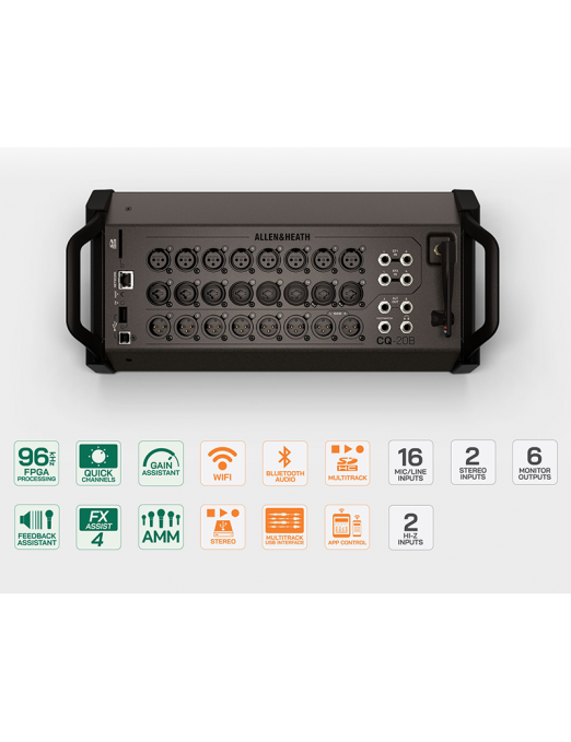 Allen & Heath CQ-20B Mixer Digital 18In 8Out Rackeable
