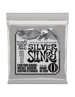 Ernie Ball® 2218 John Mayer 10.5-47 Cuerdas Guitarra Eléctrica Silver Slinky