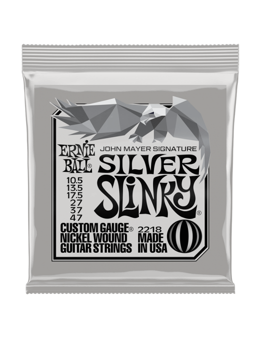 Ernie Ball® 2218 John Mayer 10.5-47 Cuerdas Guitarra Eléctrica Silver Slinky