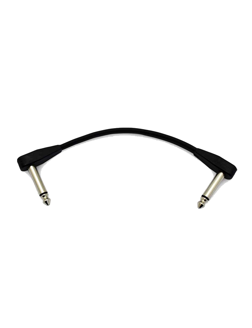 Santo Angelo® FLATCONN 15cm Cable Pedal Plug ¼" 90° a Plug ¼" 90° OFHC
