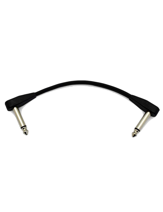 Santo Angelo® FLATCONN 15cm Cable Pedal Plug ¼" 90° a Plug ¼" 90° OFHC