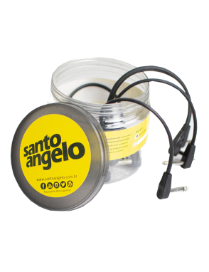 Santo Angelo® FLATCONN 15cm Cable Pedal Plug ¼" 90° a Plug ¼" 90° OFHC