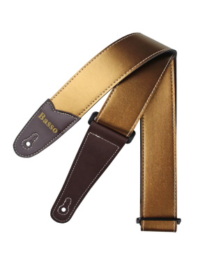 Basso® Chrome Line Gold Correa Guitarra 5cm Largo: 145cm