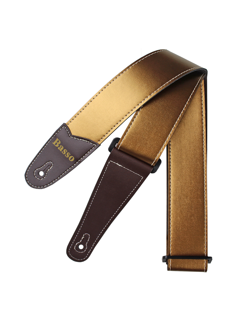 Basso® Chrome Line Gold Correa Guitarra 5cm Largo: 145cm