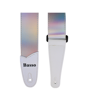 Basso® Chrome Line Sillver Correa Guitarra 5cm Largo: 145cm