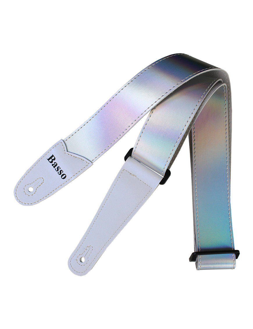 Basso® Chrome Line Sillver Correa Guitarra 5cm Largo: 145cm