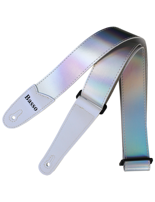 Basso® Chrome Line Sillver Correa Guitarra 5cm Largo: 145cm