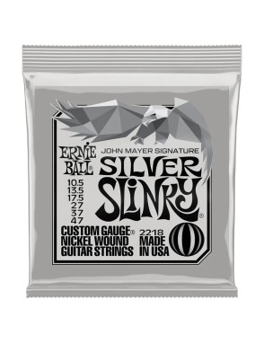 Ernie Ball 2218 John Mayer 10.5-47 Cuerdas Guitarra Eléctrica Silver Slinky