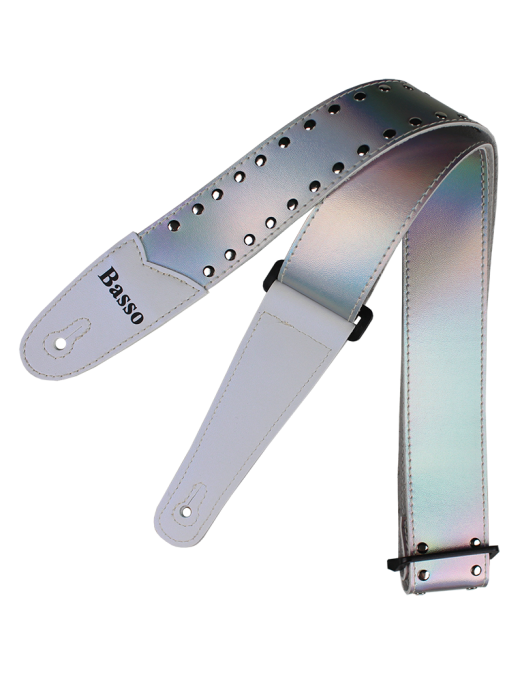 Basso® Chrome Spark Line Silver Correa Guitarra 5cm Largo: 145cm