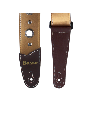 Basso® Chrome Urban Line Gold Correa Guitarra 5cm Largo: 145cm