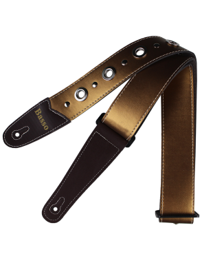 Basso® Chrome Urban Line Gold Correa Guitarra 5cm Largo: 145cm